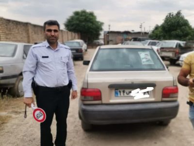 توقیف یکدستگاه سواری پراید در محور آزادشهر علی آباد