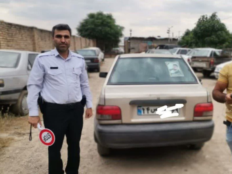 توقیف یکدستگاه سواری پراید در محور آزادشهر علی آباد