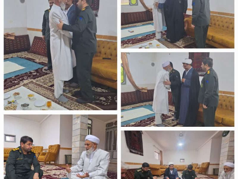 دیدار فرمانده، جانشین و مسئول نمایندگی ولی فقیه در سپاه آق‌قلا با آخوند توماج به مناسبت عید سعید قربان