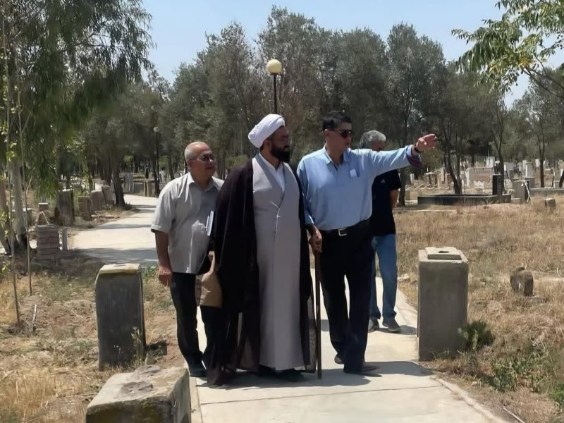 بازدید رئیس مرکز اسلامی گلستان از پروژه‌های عمرانی آرامستان اهل سنت گنبدکاووس