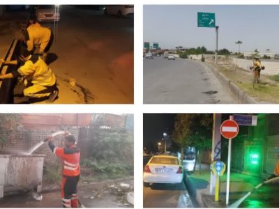 تشدید عملیات لایروبی، شستشو و آهک پاشی جداول و پاکسازی زمین‌های خالی در شهرداری گرگان