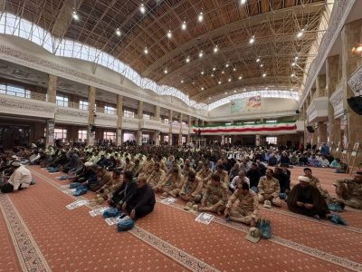 حضور مدیران و کارکنان شرکت گاز استان گلستان در مراسم اربعین شهدای گرانقدر جنگ تحمیلی ۱۲ روزه /  مصلی وحدت گرگان