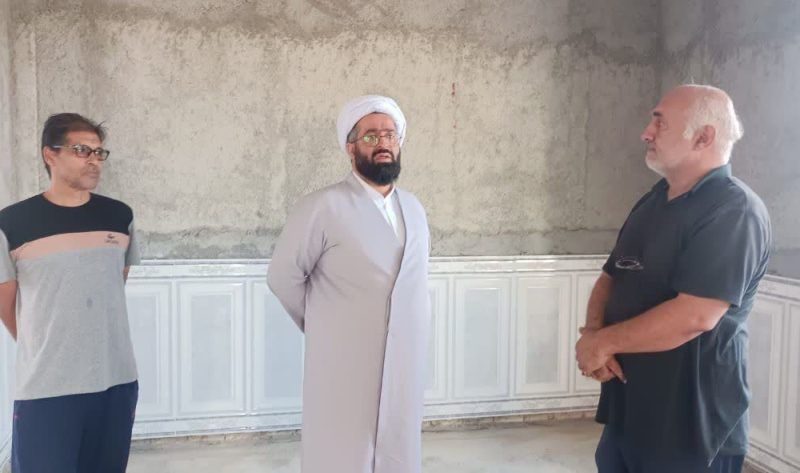 بازدید مدیر مرکز اسلامی گلستان از مسجد در حال تأسیس شهرک مروارید بندرترکمن