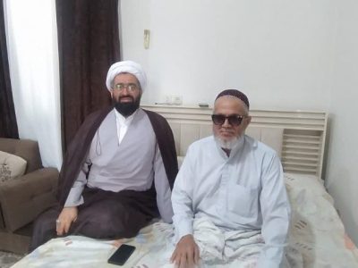 دیدار صمیمی مدیر مرکز اسلامی گلستان و دادستان ویژه روحانیت با حاج‌آخوند ارادئی