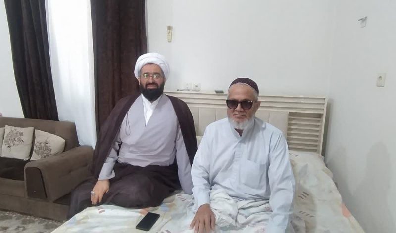 دیدار صمیمی مدیر مرکز اسلامی گلستان و دادستان ویژه روحانیت با حاج‌آخوند ارادئی
