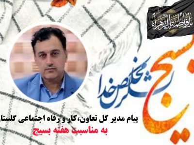 پیام مدیرکل تعاون، کار و رفاه اجتماعی استان گلستان به مناسبت هفته بسیج