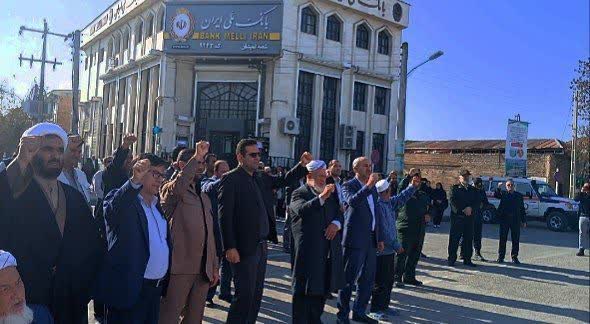 مراسم استقبال و تشییع پیکر مطهر شهید گمنام در شهرستان گمیشان