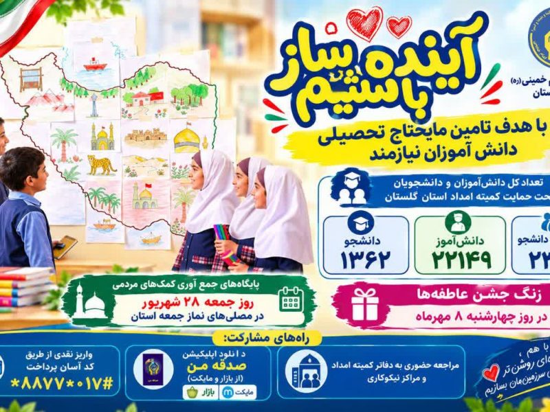 آغاز پویش «آیندهساز باشیم» در گلستان؛ ۱۰ هزار بسته تحصیلی آماده شد